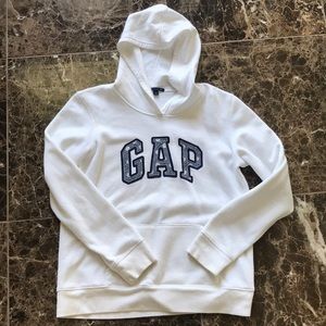 GAP | Tops | Gap Hoodie White With Denim | Poshmark